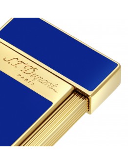 S.T. Dupont Biggy Gold & Mavi Lacquer Çakmak 025005