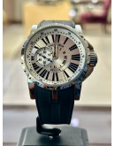  Roger Dubuis  Excalibur 42mm Automatic in Steel on Black Rubber Strap with Silver Dial EX42 77 9 3.7AR FUUL SET 