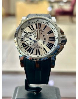  Roger Dubuis  Excalibur 42mm Automatic in Steel on Black Rubber Strap with Silver Dial EX42 77 9 3.7AR FUUL SET 
