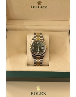 Rolex Datejust 36mm Olive Roman Diamond VI and IX 126233 2022 FULL SET