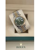 Rolex Datejust 36mm Olive Roman Diamond VI and IX 126233 2022 FULL SET