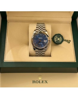 Rolex Datejust 41mm Azzurro Blue Roman Dial 126334 2025 New FULL SET