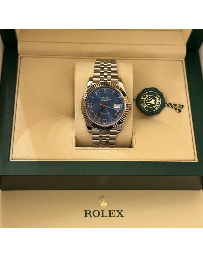 Rolex Datejust 41mm Azzurro Blue Roman Dial 126334 2025 New FULL SET