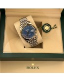 Rolex Datejust 41mm Azzurro Blue Roman Dial 126334 2025 New FULL SET
