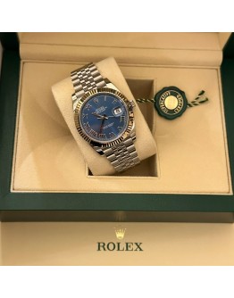 Rolex Datejust 41mm Azzurro Blue Roman Dial 126334 2025 New FULL SET