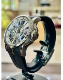  Roger Dubuis  Excalibur 42mm Automatic in Steel on Black Rubber Strap with Silver Dial EX42 77 9 3.7AR FUUL SET 