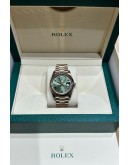 Rolex Day-Date 40 mm Olive Green 228235 60th Anniversary President Rose Gold FULL SET