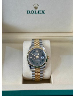 Rolex Datejust 36 mm  Wimbledon Dial Yellow Gold & Steel Jubilee Bracelet 126233 FULL SET
