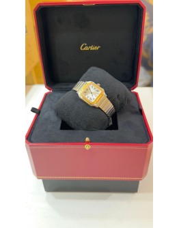 Cartier SANTOS DE CARTIER W2SA0033 2-Tone Yellow Gold SMALL MODEL 2025 NEW  FULL SET - Detay