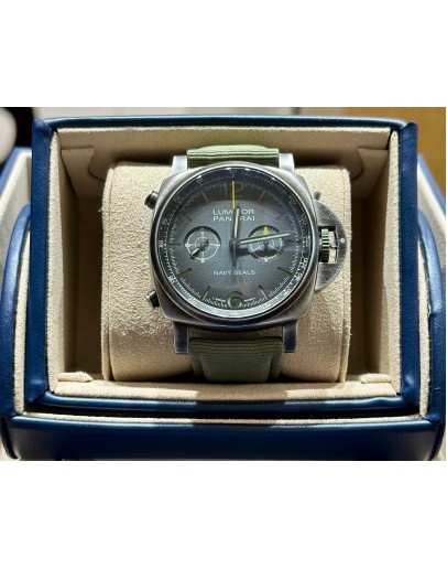 Panerai Luminor Marina Automatic Chrono Navy SEALs PAM01409 44mm FULL SET