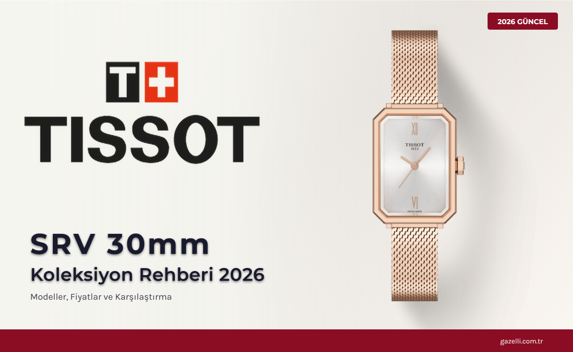 Tissot SRV Rehberi 2026: Art Deco 100. Yıl — Facette Safir, Dikdörtgen Kasa, Kadın Mücevher Saati