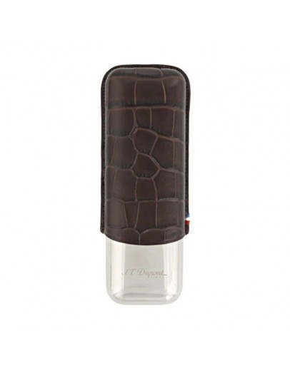 S.T. Dupont Croco Dandy İkili Puro Kılıfı Kahverengi 183016