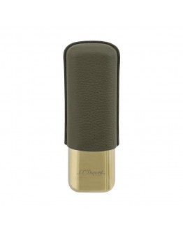 S.T. Dupont Grained Leather İkili Puro Kılıfı Khaki Yeşil 183269