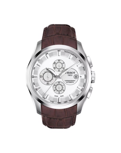 Tissot Couturier Beyaz Kadran Deri Kordon Erkek Kol Saati