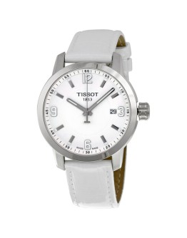 Tissot PRC 200 Beyaz Kadran Deri Kordon Erkek Kol Saati