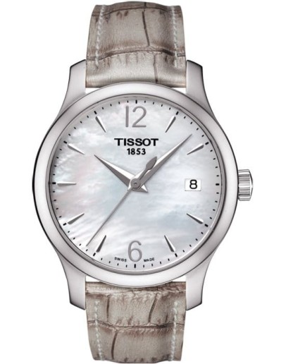 Tissot Tradition Kuvars 33mm Beyaz Kadran Deri Kordon Kadın Kol Saati