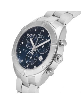 Tissot PR 100 Kuvars Kronograf 38mm Mavi Kadran Kadın Kol Saati - Detay