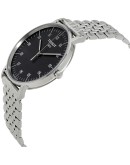 Tissot Everytime Siyah Kadran Çelik Bileklik Erkek Kol Saati