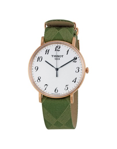 Tissot Everytime Large 42mm Gümüş Kadran Rose Gold NATO Kordon Unisex Kol Saati