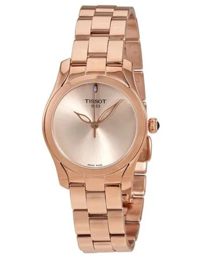Tissot T-Wave Sedef Kadran Çelik Rose Gold Bileklik Kadın Kol Saati