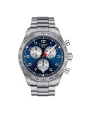 Tissot Prs Kuvars Kronograf 45mm Mavi Kadran Çelik Bilezik Erkek Kol Saati