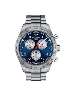 Tissot Prs Kuvars Kronograf 45mm Mavi Kadran Çelik Bilezik Erkek Kol Saati