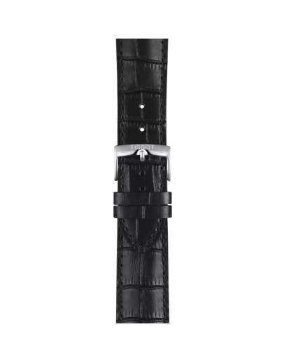 Tissot siyah deri kayış boynuz aralığı 22 mm 