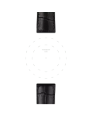 Tissot siyah deri kayış boynuz aralığı 22 mm 