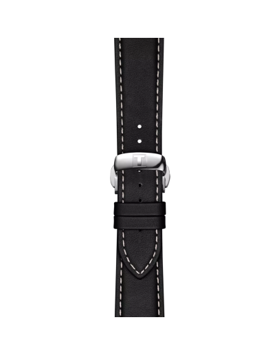 Tissot siyah deri kayış boynuz aralığı 21 mm  