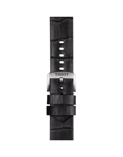 Tissot siyah deri kayış boynuz aralığı 22 mm  
