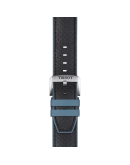 Tissot mavi deri ve kauçuk kayış boynuz aralığı 22 mm  