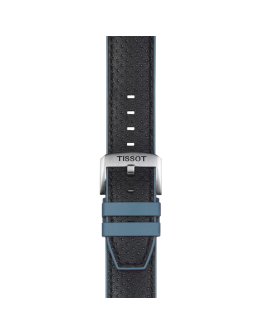 Tissot mavi deri ve kauçuk kayış boynuz aralığı 22 mm  