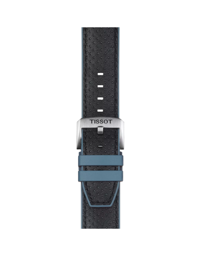 Tissot mavi deri ve kauçuk kayış boynuz aralığı 22 mm  