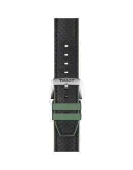 Tissot yeşil deri ve kauçuk kayış boynuz aralığı 22 mm 