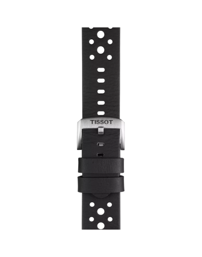 Tissot siyah deri kayış boynuz aralığı 22 mm 