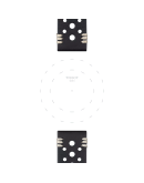 Tissot siyah deri kayış boynuz aralığı 22 mm 