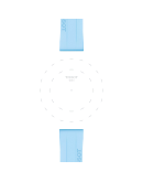 Tissot Official Blue Silicone Strap Lugs 18 mm
