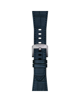 Tissot Official Dark Blue PRX 40mm Leather Strap With Steel Endpiece