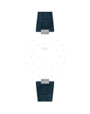 Tissot Official Dark Blue PRX 40mm Leather Strap With Steel Endpiece