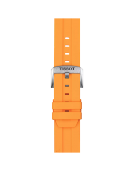 Tissot Official Orange Silicone Strap Lugs 22 mm