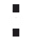 Tissot Siyah Sentetik Kayış Boynuz Aralığı 22 mm