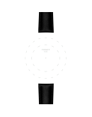 Tissot Siyah Sentetik Vegan Kayış Boynuz Aralığı 18 mm