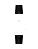 Tissot Siyah Sentetik Vegan Kayış Boynuz Aralığı 20 mm