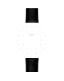 Tissot Siyah Sentetik Vegan Kayış Boynuz Aralığı 22 mm